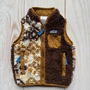 Patagonia Baby 12M Sherpa Deep Pile Retro X Fleece  Vest Jacket Outdoors Hiking